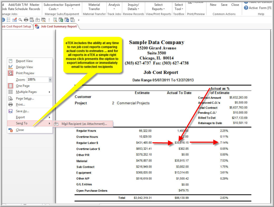 screenshot of eTEK Online
